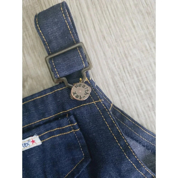 Health Tex Vintage Boys Chambray Denim Jean USA VTG Overalls Baby 12 M - Picture 7 of 9